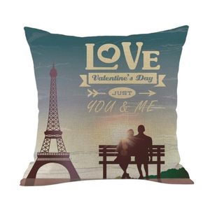 Cojín/almohada decorativa 16 estilos almohadas decorativas para el sofá Cita del corazón Cubierta de cojín Romántico Valentín Valentín Patrón de regalos Cubiertas