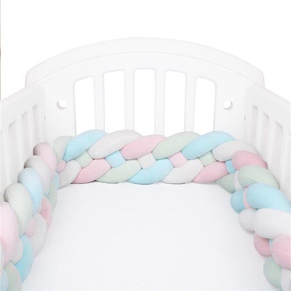 Coussin décoratif oreiller 2 2 mètres bébé lit pare-chocs infantile tresse lit berceau coussin noeud berceau protecteur chambre Decor271F