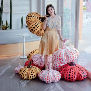 Coussin décoratif oreiller 20cm 40cm 50cm 60cm ins japon kusama yayoi la même citrouille jaune en peluche en coton canapé de maison holida 183g