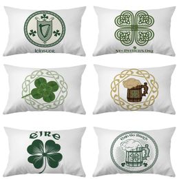 Coussin / oreiller décoratif 30x50cm Pilowcase pour oreillers dormir décor à la maison St. Patrick's Day Case Housse de coussin décorative nationale irlandaise