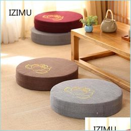 Coussin/Oreiller décoratif 40x6cm Yoga Méditer Pep Texture dure Coussin de méditation Dossier Tatami japonais Tapis amovible et lavable Dhm6P
