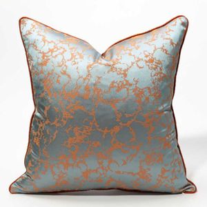 Coussin/oreiller décoratif abstrait Orange géométrique Jacquard housse de coussin haute précision broderie oreillers décoratifs décor à la maison canapé Chai