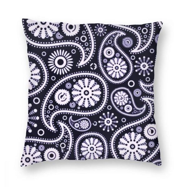 Coussin / oreiller décoratif Bandana Design Coussins de couverture violets pour canapé taie d'oreiller de mode
