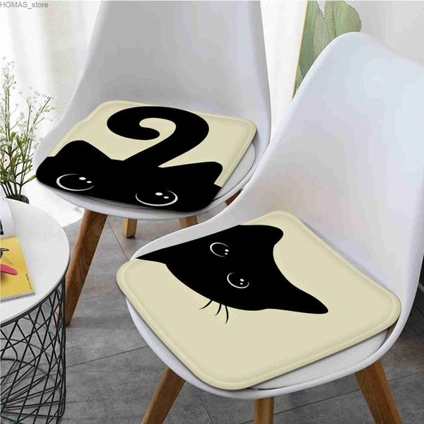 Coussin / oreiller décoratif chats blanc chats de siège européen coussin tabouret de salle à manger tabouret éponge tapis canapé non glissant coussins de jardin extérieur y240401