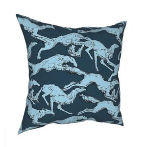 Kussen/decoratief kussen boorsois gooi deksel polyester decoratieve saluki hondenhond dierenliefhebber op maat gemaakte kussendeksel/decoratief