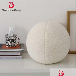 Cojín / almohada decorativa Bubble Kiss Bola nórdica en forma de color sólido Peluche relleno para sofá Asiento Cojín decorativo Oficina suave Wais Dhalo