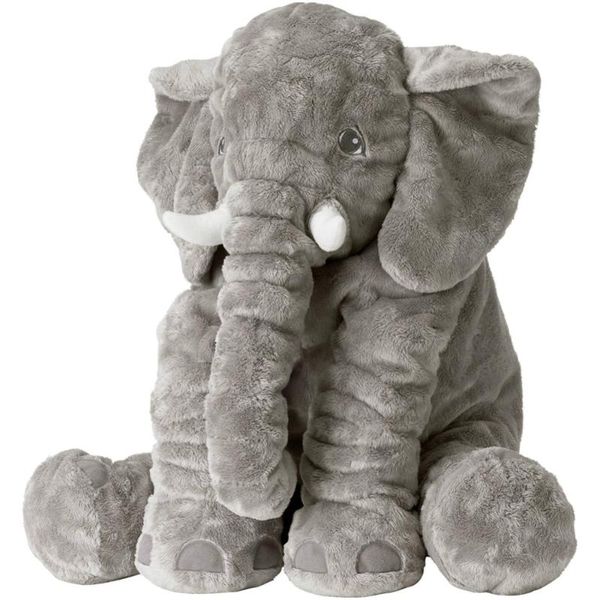 Coussin / oreiller décoratif dessin animé 60 cm grand peluche éléphant jouet enfants dormant en arrière coussin en peluche de bébé cadeau d'anniversaire pour