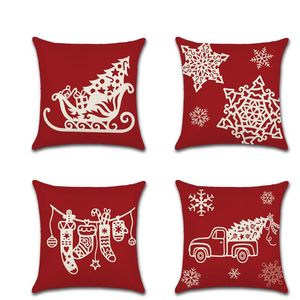 Kussen/decoratief kussen kerstsstijl cartoon kussen kussen deksel linnen stoel slaapkamer home dec groothandel mf165 cushion/decoratieve cus