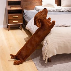 British Short-Legged Dachshund Dog Pillow, Cute Decorative Throw Cushion, Brown Plush Sofa Decoration, 2024 Year Gift