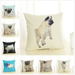 Kussen/decoratief kussen schattige hond zwart -wit huisdier mop kussen cover cover case bank auto back decorationcushion/decoratief