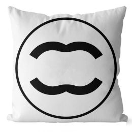 Cushion/decorativo diseñador de almohadas Llogio en blanco y negro LOGO HOME ER Sofá Decoración Cushion 45 x 45 cm Core Drop entrega Dh2xm