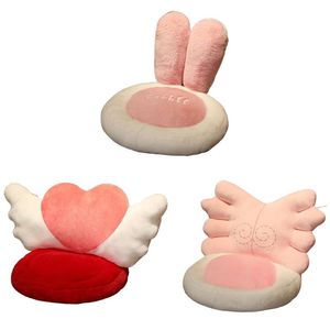 Cojín / almohada decorativa E9LA Linda alas de silla Cojín Relleno Escritorio Asiento Comfort Cálido Almohadas de peluche para apoyar el respaldo de la cintura W