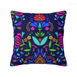 Coussin / oreiller décoratif folk folk mexicain art ers couleurs textiles broderie oreillers doux mignons pour canapé de voiture