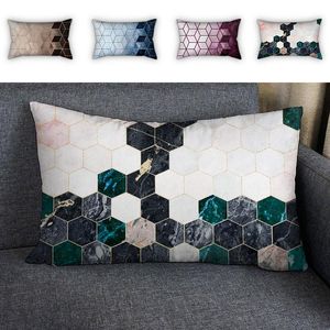 Kussen / decoratief kussen Geometrische print Fluwelen Cover 30x50 Lumbar Case voor Sofa Massage Throw Cushion Home Decoratieve kussens