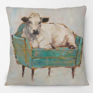 Kussen/decoratief kussen hand schilderen Animal Cow in bank Couch Cushion Covers Home Decoratieve moderne kunst casecushion/decoratief