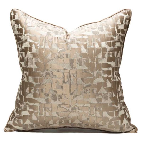 Cojín/almohada decorativa, funda de tiro de alta precisión para el hogar, sofá de habitación modelo, funda de cojín Jacquard, almohada geométrica bordada de lujo ligera