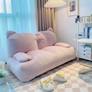 Cojín almohada decorativa INS gigante bolsa de frijol sofá silla algodón lino sofá reclinable piso asiento dormitorio tatami balcón suave pequeño perezoso ocio silla 231211