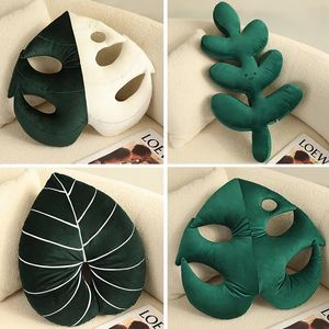 Kussen Decoratief Kussen INS Groen Blad Pluche Gevulde Planten Monstera Philodendron Zitkussen Plushie Peluche Fauteuil Huis Versieren Prop 231031