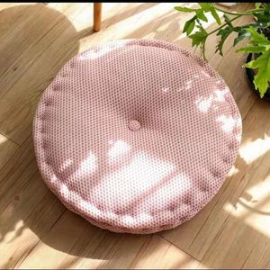 Kussen/decoratief kussen inyahome tatami vloer rond zit stoel kussen oversized cirkel voor leeskantoor huis of autostoelen tuingebruik roze