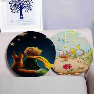 Kussen/decoratief kussen Little Prince Cushion Mat Round Seat Cushion Office Dining Stool Pad Sponge Sofa Mat Non-slip stoelkussens Y240401