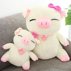 Cojín / almohada decorativa Amor cerdo blanco almohada novedad suave peluche peluche decoración del hogar animales de peluche para sofá tiro almohada 231216