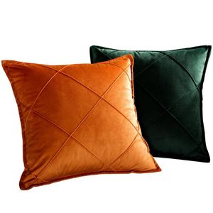 Cojín/almohada decorativa lujosa funda de cojín de terciopelo funda de tiro suave cama sala de estar decoración funda de almohada tamaño 45/50/55cm/60cm