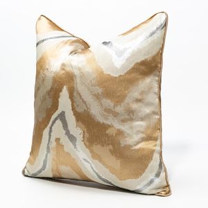 Cojín/almohada decorativa moderna champán dorado claro funda de cojín de lujo 30*50 45x45 50 funda de almohada Jacquard sala de estar sofá decoración del hogar