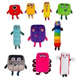 Cojín almohada decorativa Numberblocks juguetes de peluche coloridos bloques de números rellenos para niños Dolls306Z