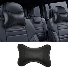 Coussin / Oreiller Décoratif Pc Coussin De Chaise Faux Cuir Creuser Des Trous Cou Appui-Tête De Voiture Pour Auto Fournitures De Sécurité Décoratives S4N1Coussin / Décor