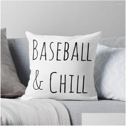 Coussin / Oreiller décoratif Oreiller Baseball et Chill Throw Christmas Ers Plaid Canapé Décoratif Drop Livraison Maison Jardin Textiles de maison Dhet9