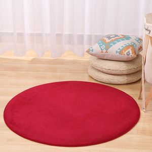 Kussen/decoratief kussen rond 100 cm vaste flanel traagschuim tapijten gebied tapijt slaapkamer deurmatige vloermat groen/rood/grijze yoga stoelmatten fo