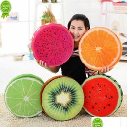 Kussen/decoratief kussen Zitkussen Kussen Fruitvorm Ronde bolster Bankkussen Hoofdkussen Schattig knuffels Pad Dutje Home Decorati Dhkj3