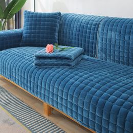 Almofada decorativa travesseiro sofá capa de almofada espessa almofadas de pelúcia sala de estar protetora universal toalha 1 2 3 4 assento 230824