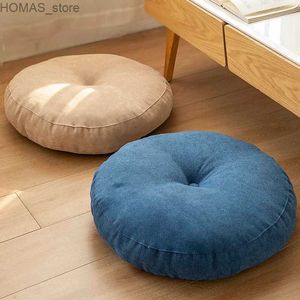 Kussen/Decoratief kussen Solid Color Floor stoelen Geschikt voor meditatie Yoga Circulaire stoelkussen Pouf Sofa Zitting Bed CoR -stoel Kussen Y240401