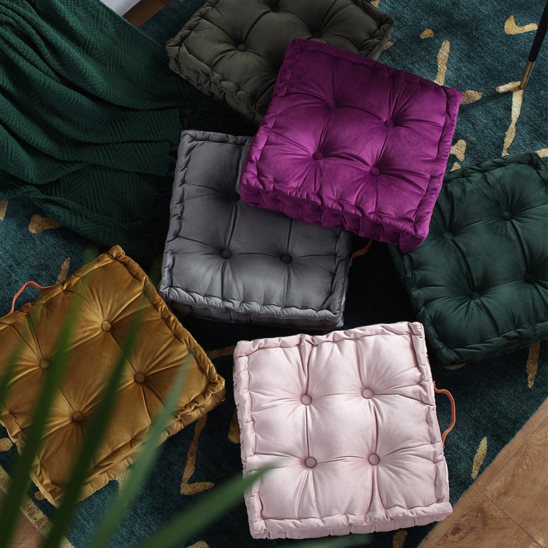 Almofada/travesseiro decorativo quadrado pouf tatami almofada almofada de chão de assento almofada de assento arremesso de 42x42cm entrega têxtil do jardim doméstico