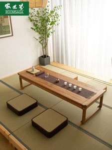 Kussen/decoratief kussen tatami futon kussen Japans-stijl erkende raam naar huis meditatie op de grond en vierkante stro geweven theeceremonie t