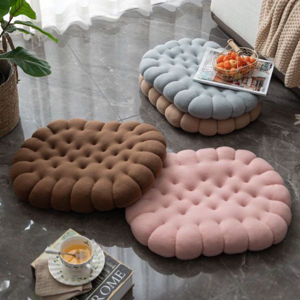 Coussin/Oreiller décoratif Tatami rembourré coussin de siège épaissi banc de bureau coussin de siège chaise d'étudiant coussin de fesses ovale cookie canapé coussin de sol 230905