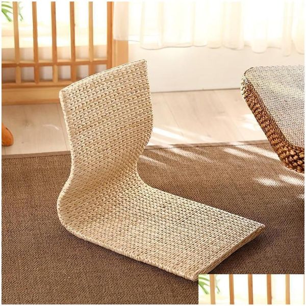 Cojín / almohada decorativa La caña forma la silla perezosa Respaldo de un asiento pequeño japonés Balcón contraído Ventana de onda Dormitorio Cama Dr Dhpyh