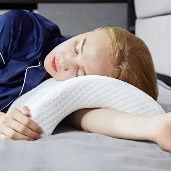 Cojín almohada decorativa en forma de U curvada ortopédica para dormir memoria espuma mano productos huecos cuello viaje lado durmientes 231031