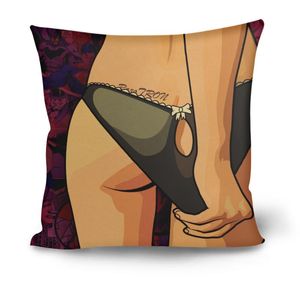 Cojín / Almohada decorativa Upetstory Sexy Beautiful Lady Case Cartoon Women Chest Ass Funda de cojín Funny Home Decor Funda de almohada para sofá CarC