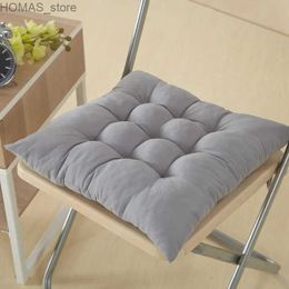 Cojín/almohada decorativa silla de invierno asiento trasero colchón de cojín de color sólido almohadilla de la oficina del asiento del asiento 38*38 cm cojín de cintura para decoración del hogar y240401