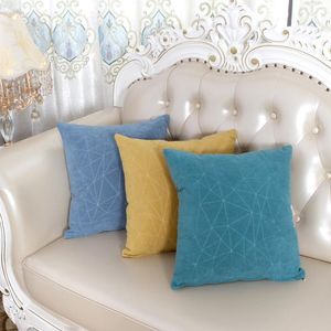 Kussen / decoratief kussen geel koffie blauw grijs roze groen geometrische kussenhoes voor sofa stoel stoel lam wol driehoek bedrukt bed auto