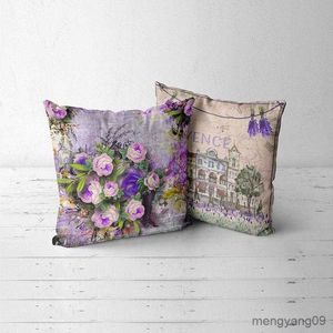 Kussen/Decoratieve Provence Lavendel Decoratieve s Sofa Kussenhoes Gepersonaliseerde Bloemen Baby Geboorte Geschenken Gooi Case R230727