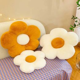 Cojín/decorativo cabello de cabello cojín de cojín de sofá silla de sofá cojín de betio de pétal de girasol colchón de huevo escalfado decoración