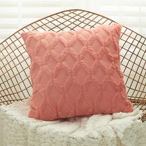 Coussin / canapé décoratif couvercle en peluche corallien couvercle coussin rouge 45x45 pour chaise de salon restauration de maison de maison