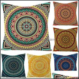 Coussin Er Literie El Fournitures Maison Jardin Mandala Style Bohème Linge Oreiller Er, Canapé Carré Livraison Directe 2021 Zirqn