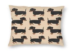 Cushiondedecorative oreiller mignon mignon dockhund chiot motif coussin coussin 3d imprimer wiener saucisse chienne carrée