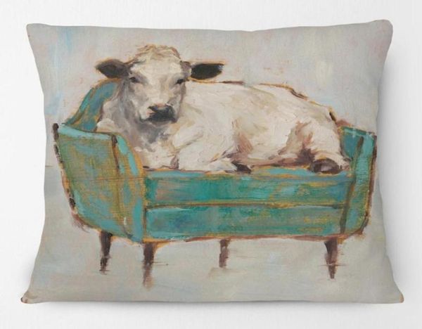 Cushion Decorative almohada a mano Vaca animal en el sofá sofá cubiertas de cojín del hogar CasecushionDecorative Decorative Casecushiondecorative8856783