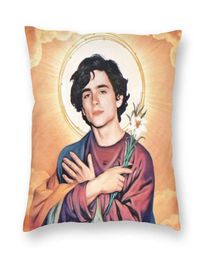 CushionDecorative Pillow Saint Timothee Chalamet Throw Case Decor Home 90s tv -acteur Nordic Cushion Cover Velvet Pillowcase Sofacu6831896