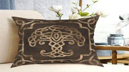 Cushion Decorative Pillow Tree of Life Yggdrasil en Celtic Throw Case Vikings Short más cubiertas de cojín para la silla de sofá hogar Decora4753647